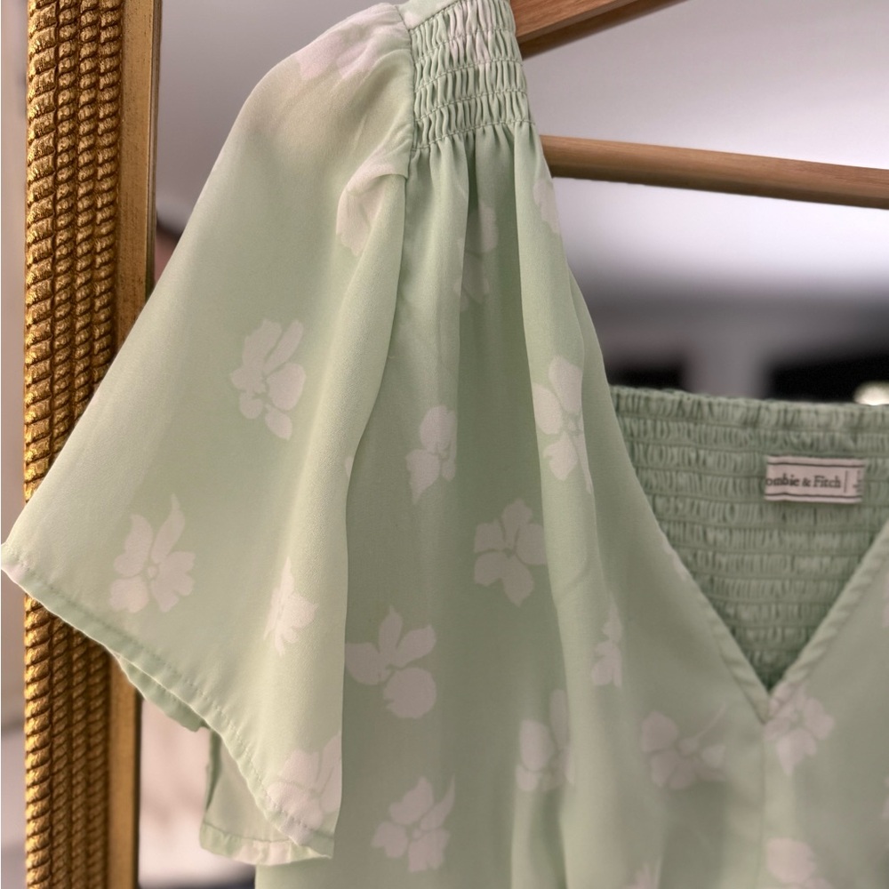 Abercrombie & Fitch Mint Smocked Dress - Picture 6 of 14